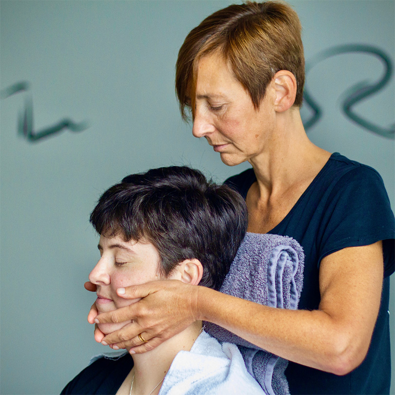 therapy on face massage