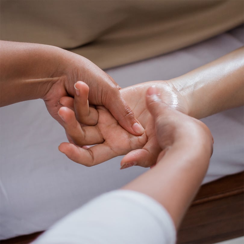 body work foot massage woman and child